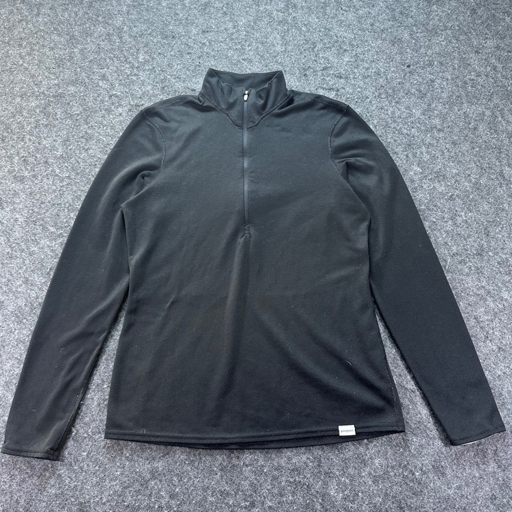 Patagonia Womens Black Capilene 3 Midweight Polartec Quarter Zip Pullover Size M